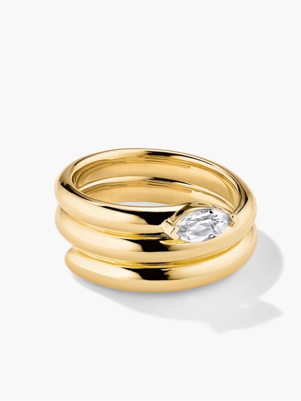 Mejuri Boa Gemstone Coil Ring